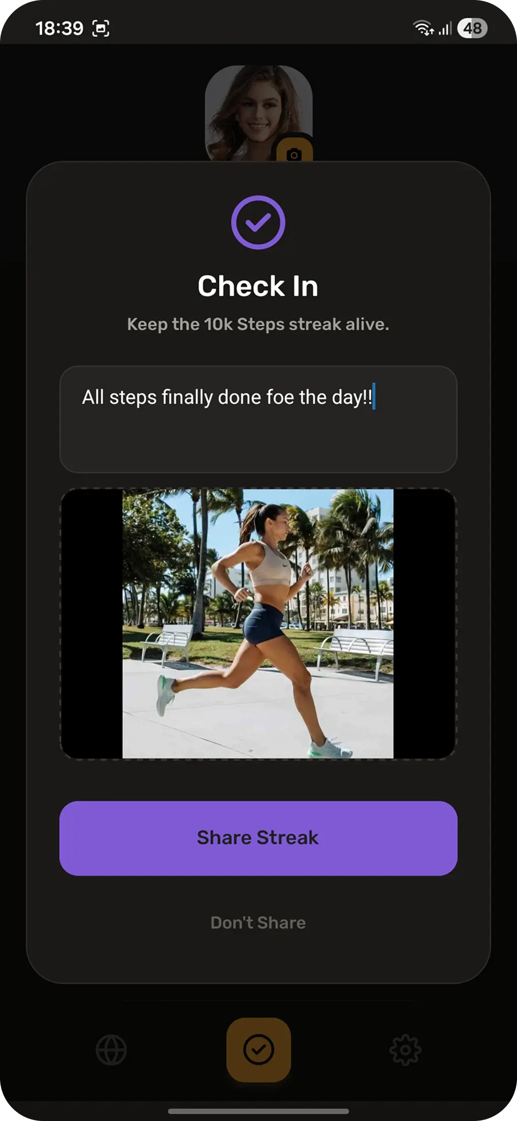 Visual Progress Feed Screenshot